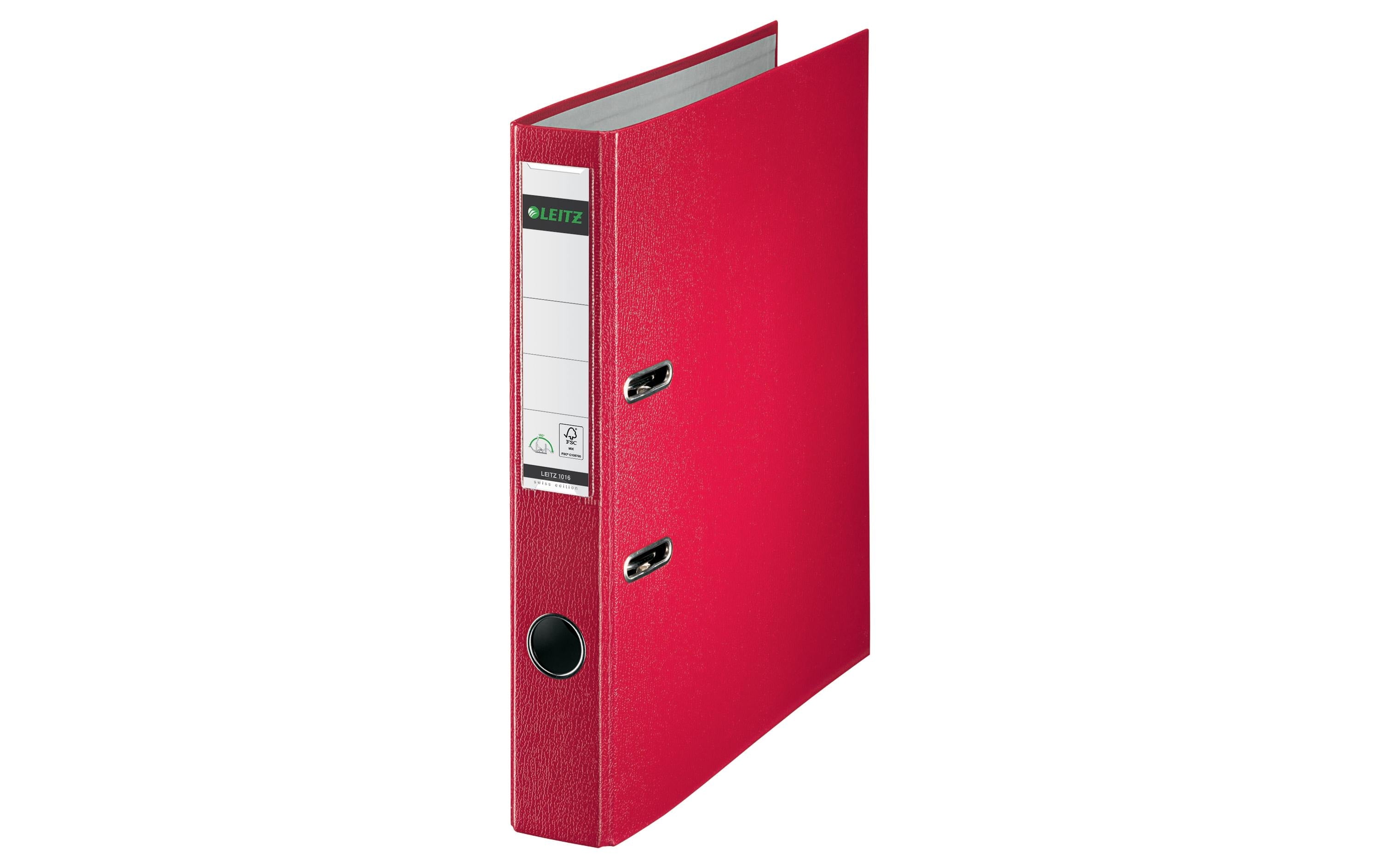 Leitz Qualitäts-Ordner Swiss Edition rot, schmal, 180° Mechanik, PP
