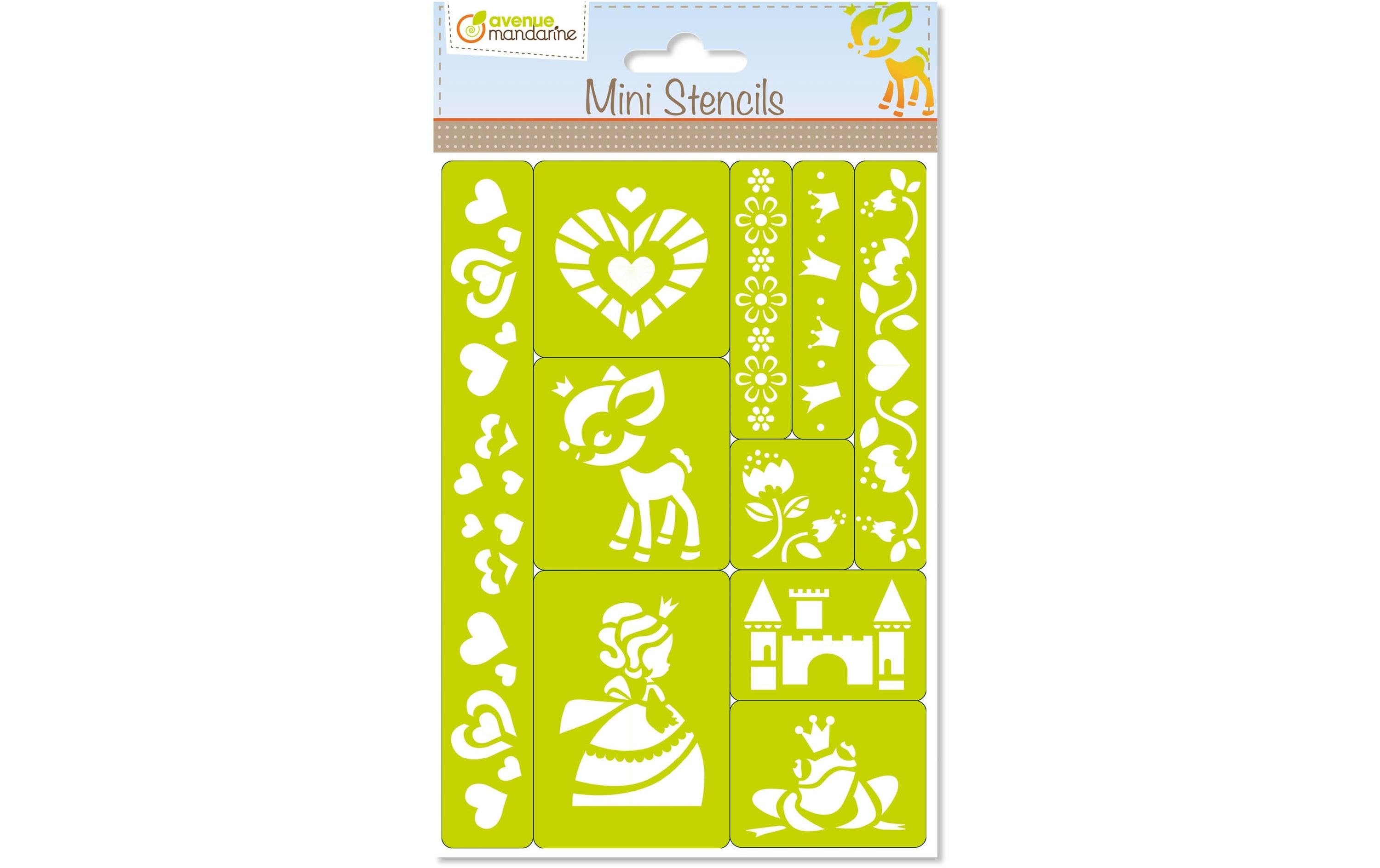 Avenue Mandarine Mini Schablonen Set Märche 15.4 x 25.7 cm, 10 Schablonen