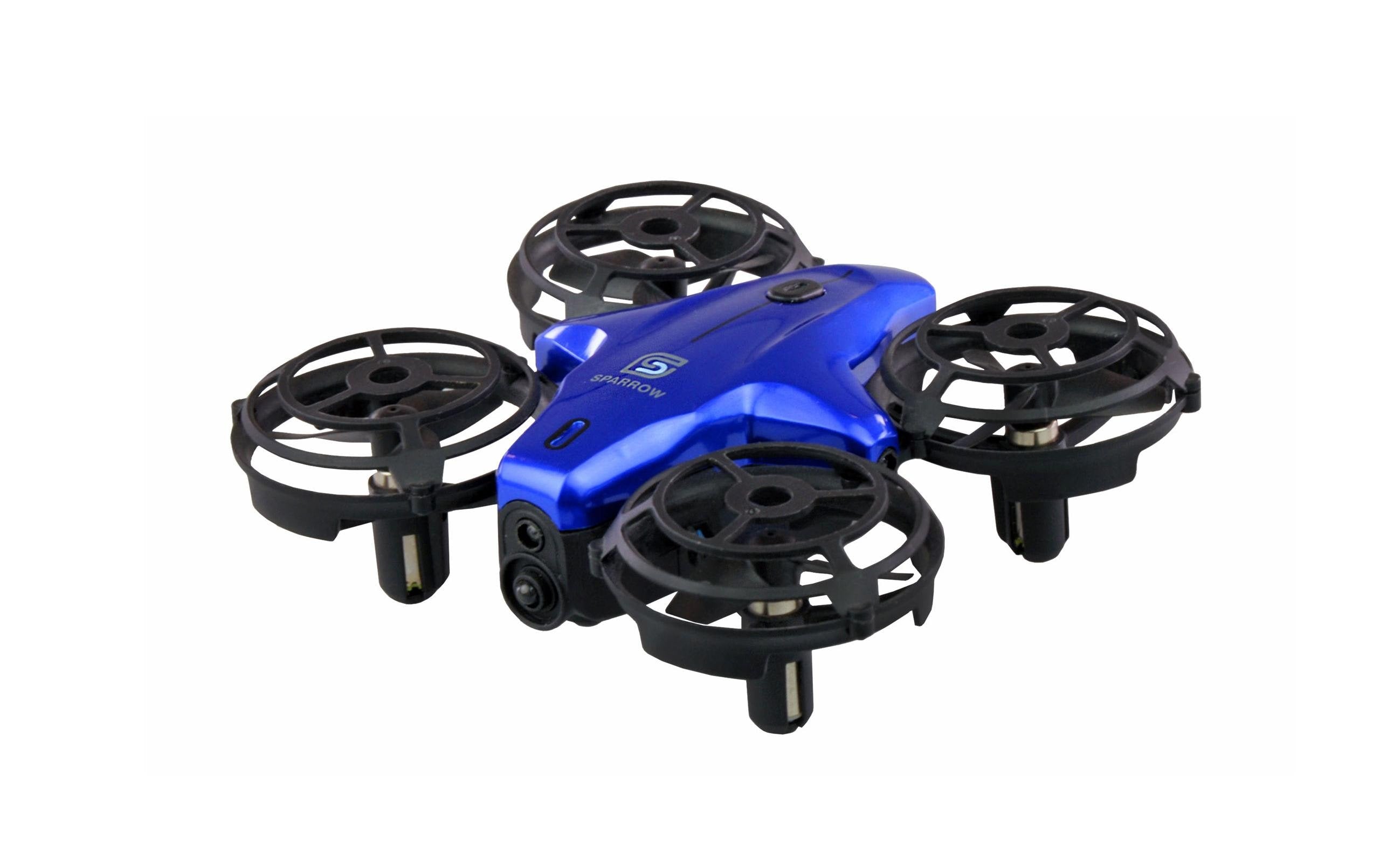 Amewi Sparrow Mini-Drohne 2,4GHz mit Sensoren blau, RTF