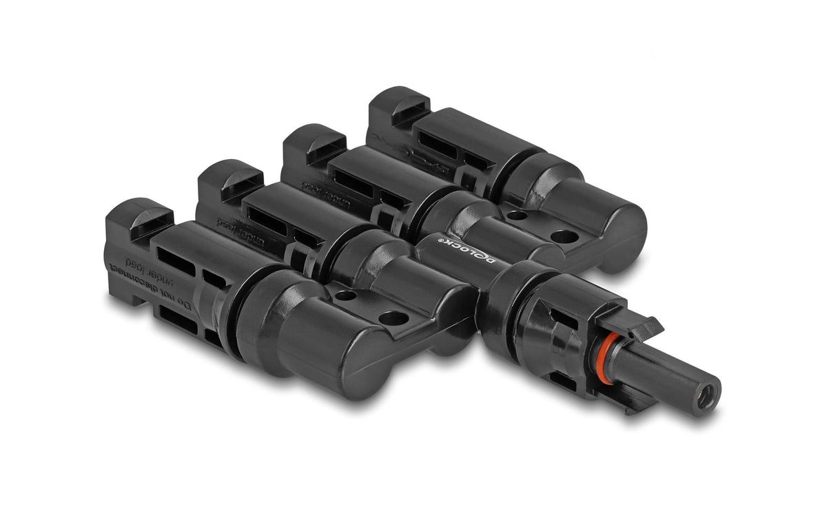 Delock DL4 Solar Konnektor 1x Buchse zu 4x Stecker, schwarz