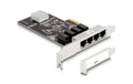 Delock PCI-Express x4 Karte 4x RJ45 Gigabit LAN RTL8111