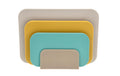 Rosti Schneidebrett Set Choptima Beach 3 Grössen, blaugrün/beige/gelb, PE
