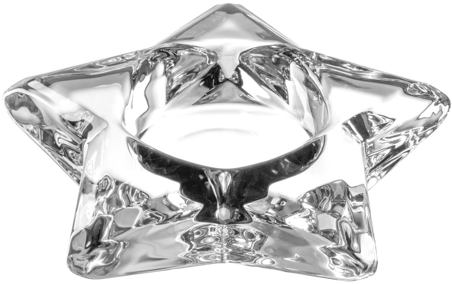 Leonardo Teelichthalter Stern, Trasnparent Glas, 4x15 (HxD)
