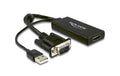 Monitoradapter VGA-St. zu HDMI-Bu. schwarz VGA Stecker zu HDMI Buchse, 25cm, mit Audio