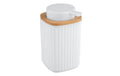 Wenko Seifenspender Rotello Weiss Bambus/ Kunststoff, Füllmenge 250ml