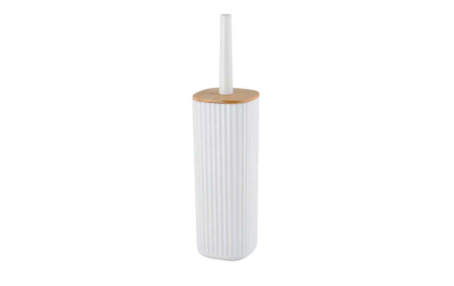 Wenko WC-Garnitur Rotello Weiss Bambus/ Kunststoff