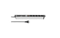 Steckdosenleiste ALUMODULAR, 5xT13, silber 3m Kabel, Filter, Überspannungsschutz