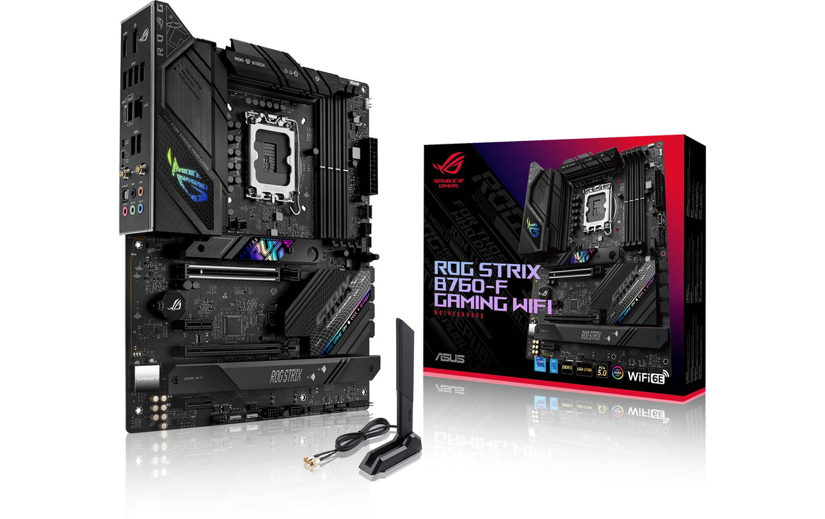 ASUS ROG STRIX B760-F GAMING WIFI, ATX LGA1700, 4x DDR5, PCI-E 5.0, HDMI, DP
