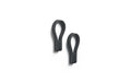 Zone Handtuchhalter Loop, Schwarz, 2 Stück mit Magnet, Silikon, 7.8x5.5x1.2 cm (LxBxH)
