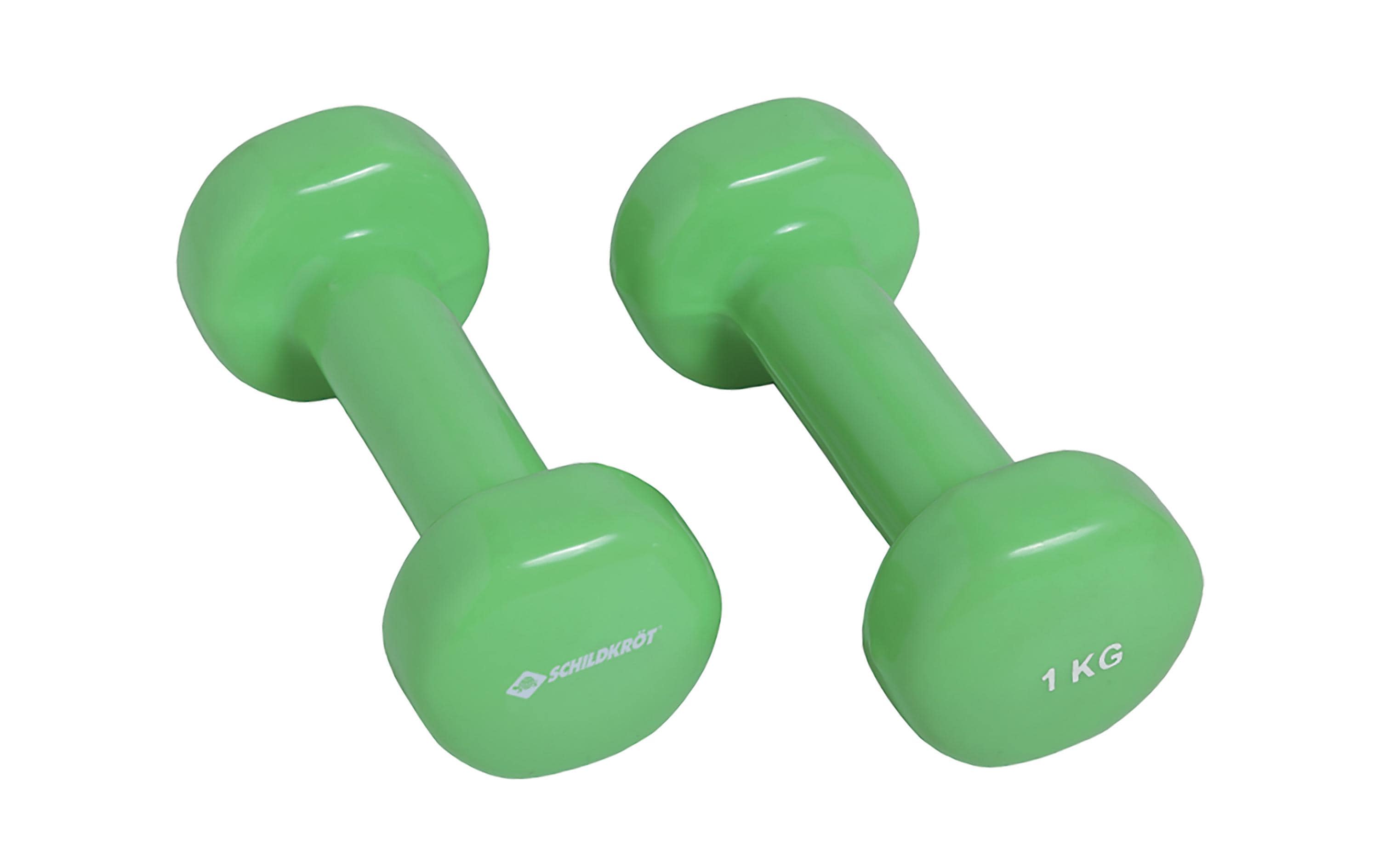 Schildkröt Fitness Vinyl Hanteln 1.0kg Set Grün