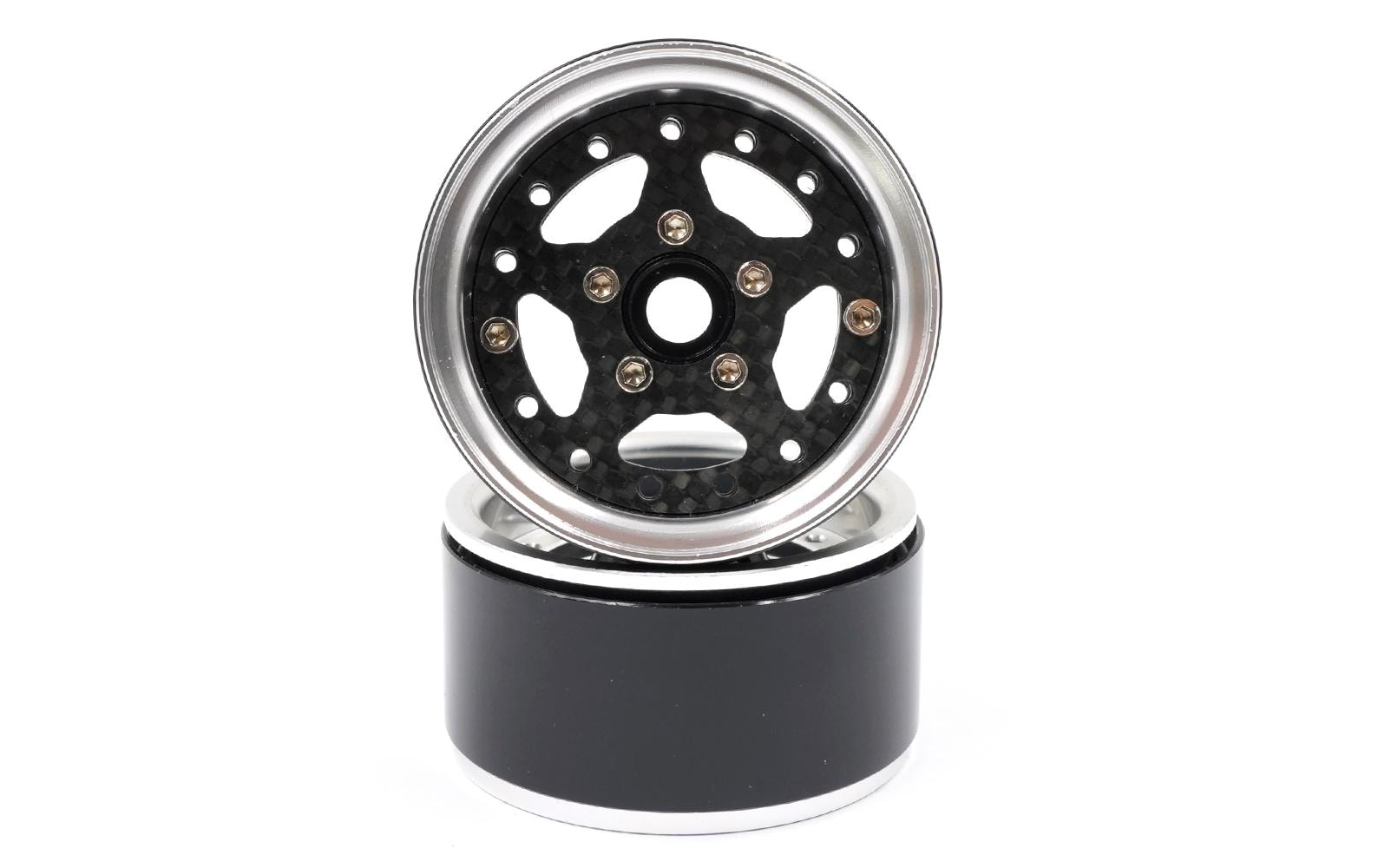 Yeah Racing Felgen 1.9" 5 Spoke Carbon 2er Set
