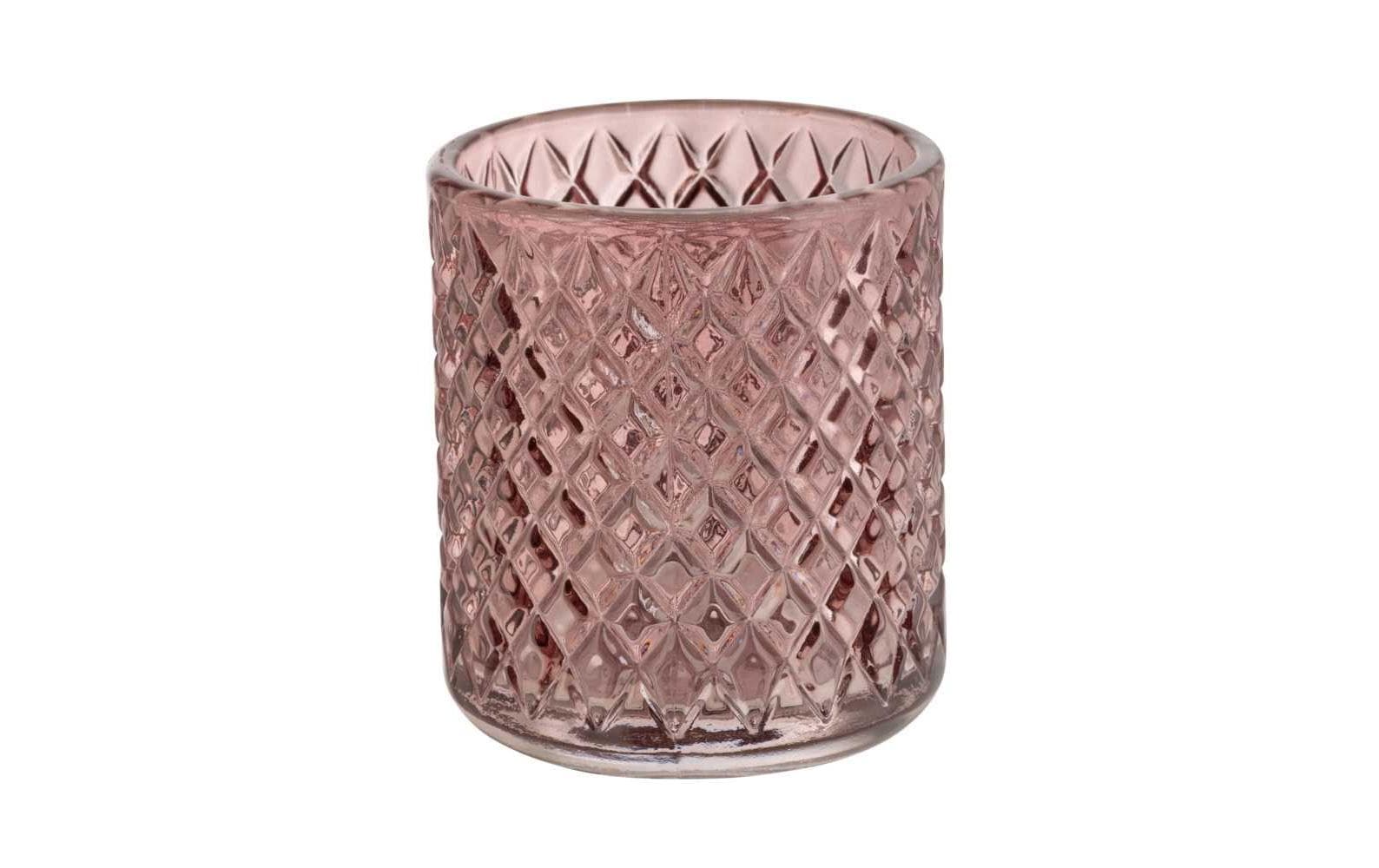 Wenko Zahnputzbecher Atessa Glas, Altrosa