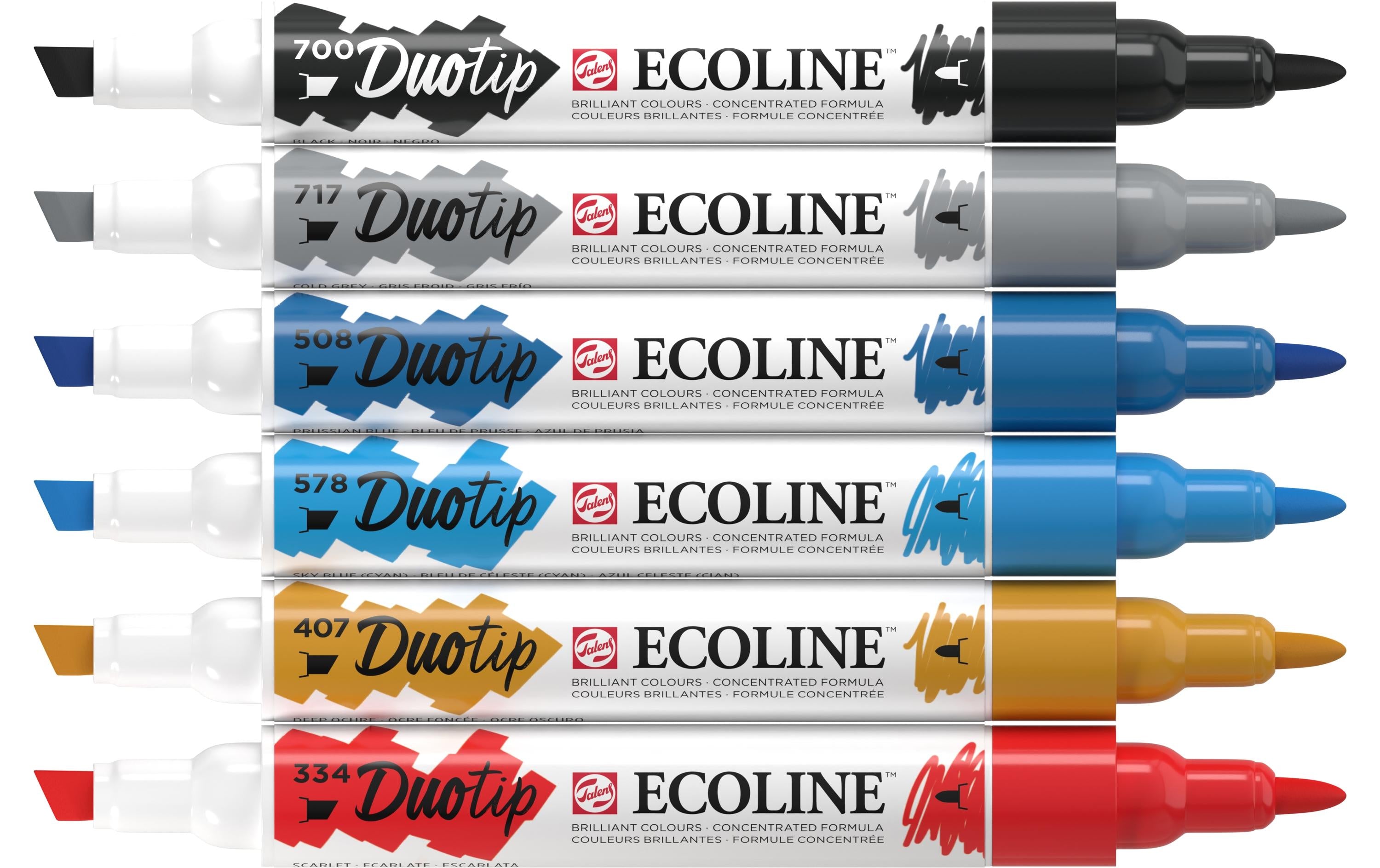 Talens Ecoline Duotip Urban Landscape 2 Spitzen, Set à 6 Stück