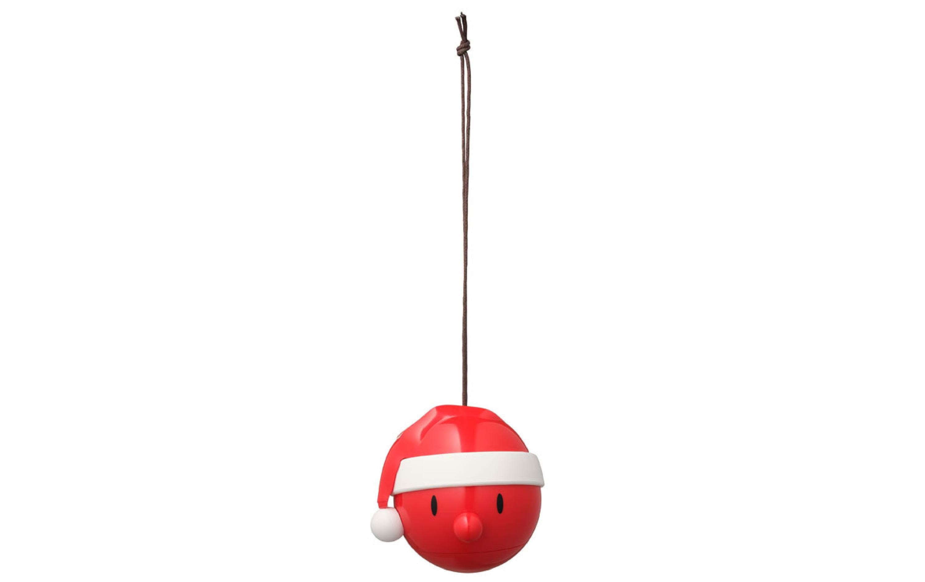 Hoptimist Weihnachtskugel Santa, 2 Stück Rot, 6.2x5.8 cm (DxH)