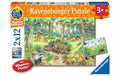 Puzzle WWW Tiere im Wald & Wiese 2x12 Teile