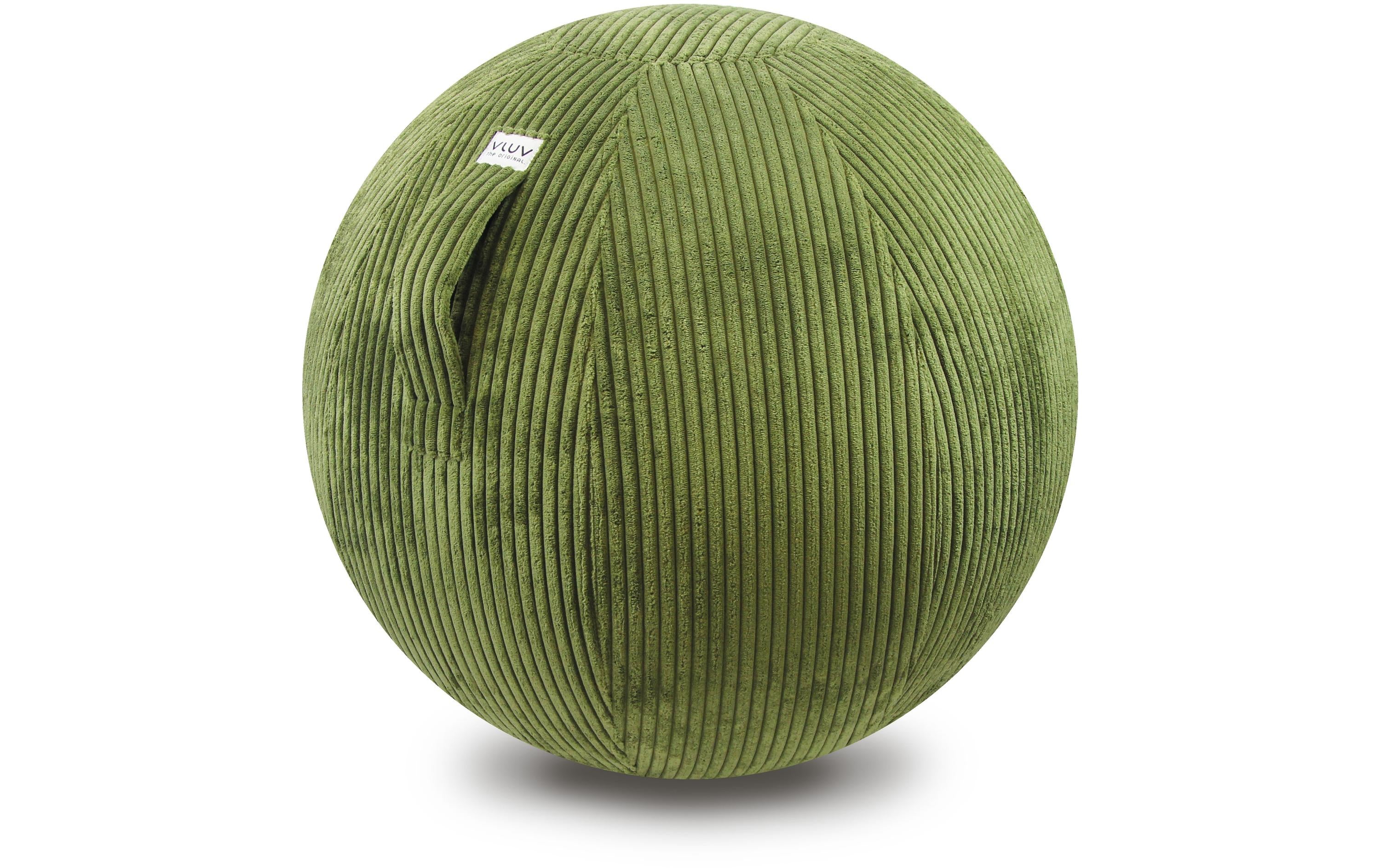 Vluv Vlip Breitcord Stoff Sitzball Olive, Ø 60-65 cm