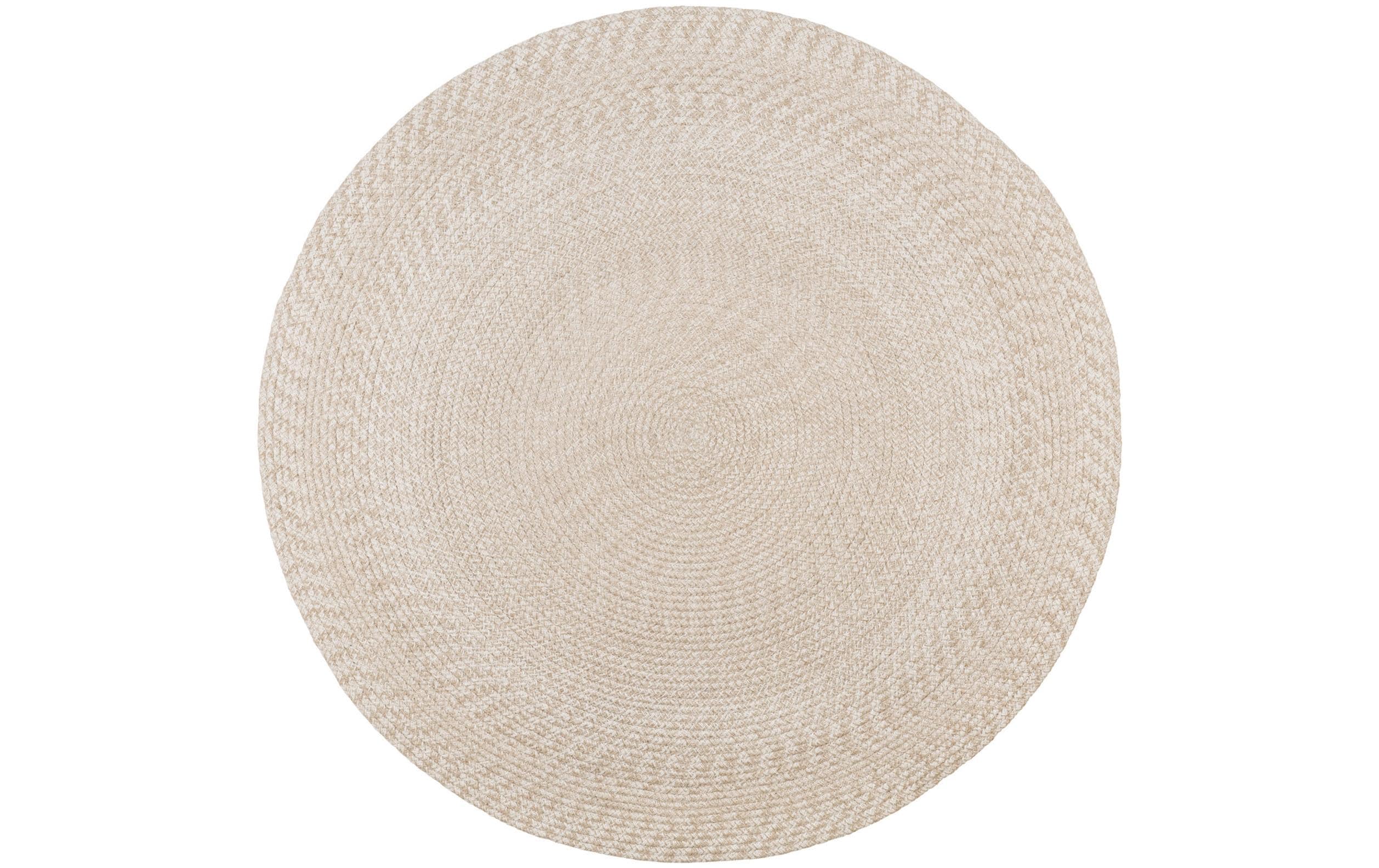 House Nordic Teppich Menorca Hellbeige Recyc. Plastik, Ø120 cm