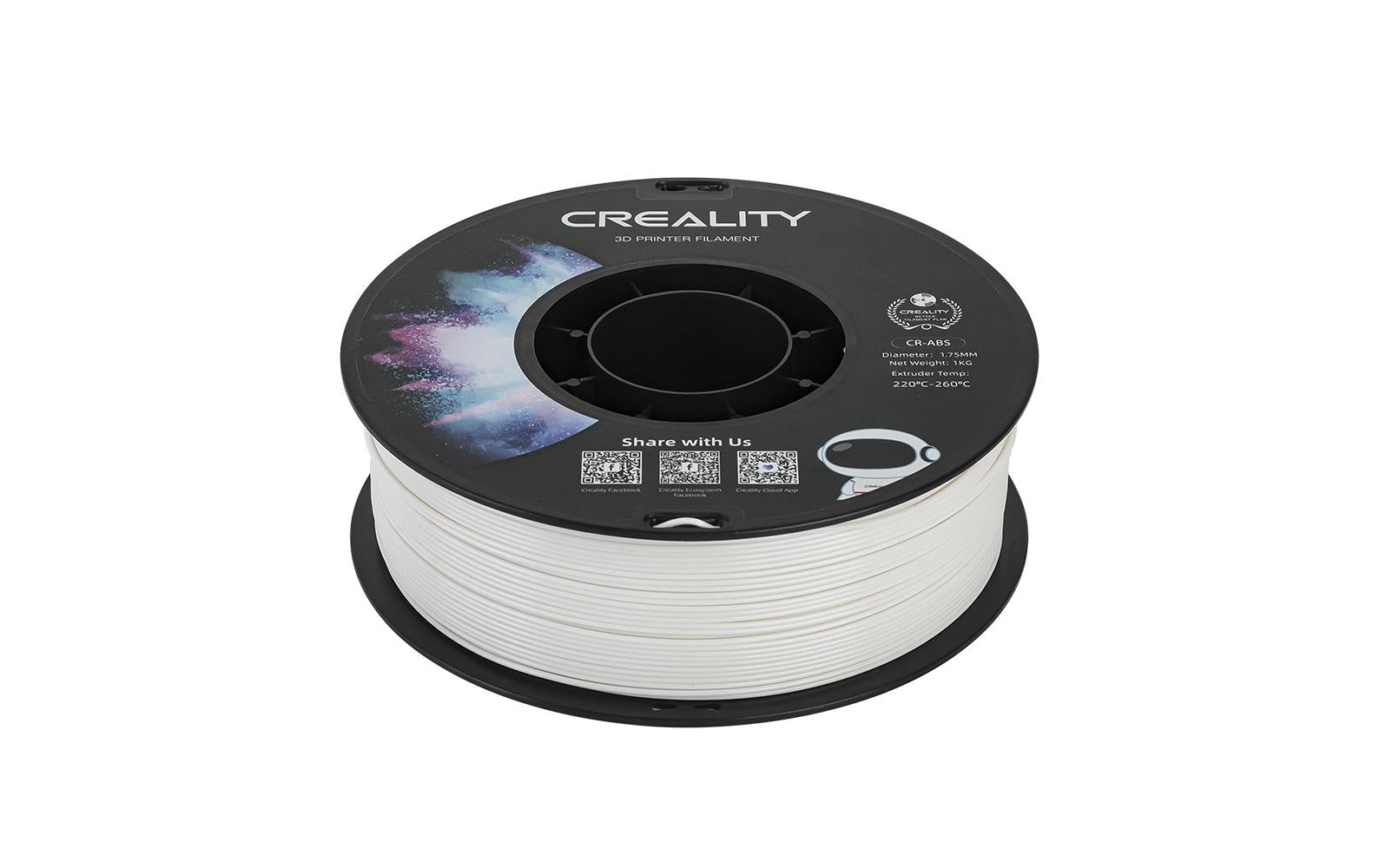 Creality Filament ABS Weiss 1.75 mm ABS Filament für 3D Drucker