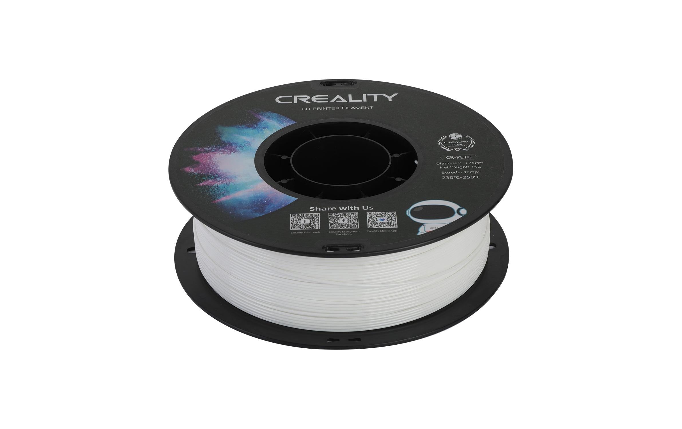 Creality Filament PETG Weiss 1.75 mm PETG Filament für 3D Drucker