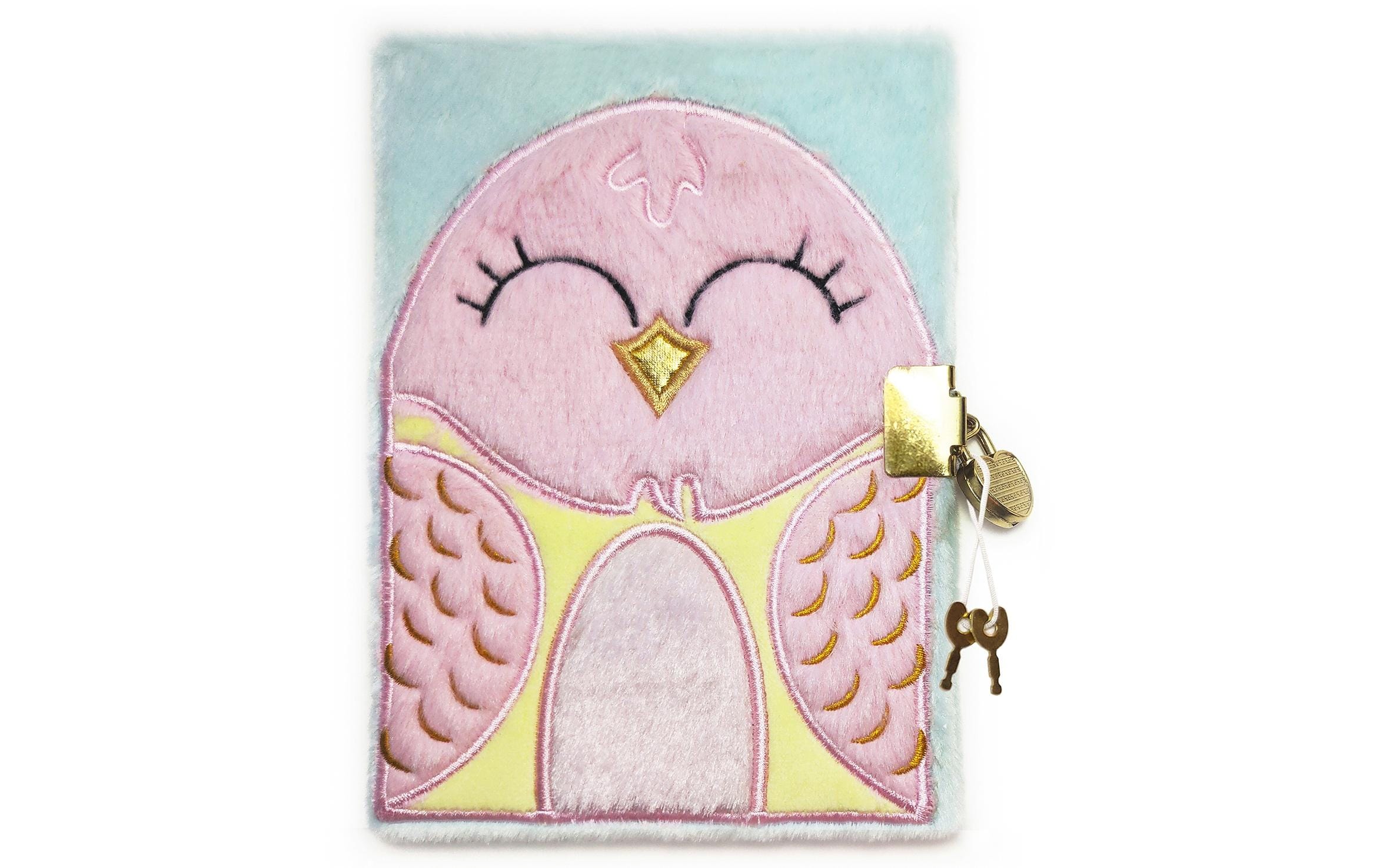 Avenue Mandarine Tagebuch mit Plüsch 240 Seiten, 12.5 x 17 x 2 cm, Vogel