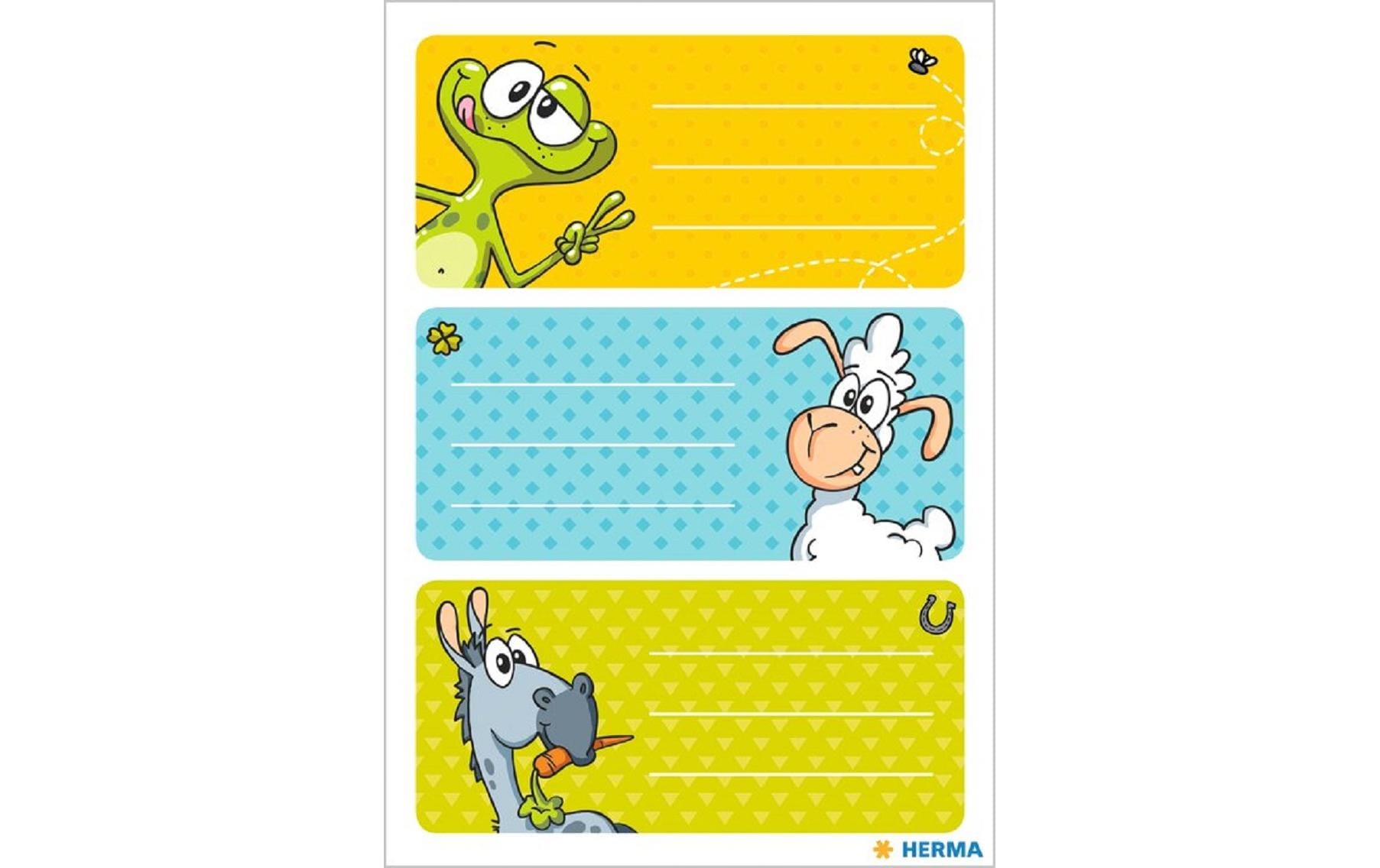 Herma Schuletiketten Witzfiguren 9 Etiketten, 3 Blatt