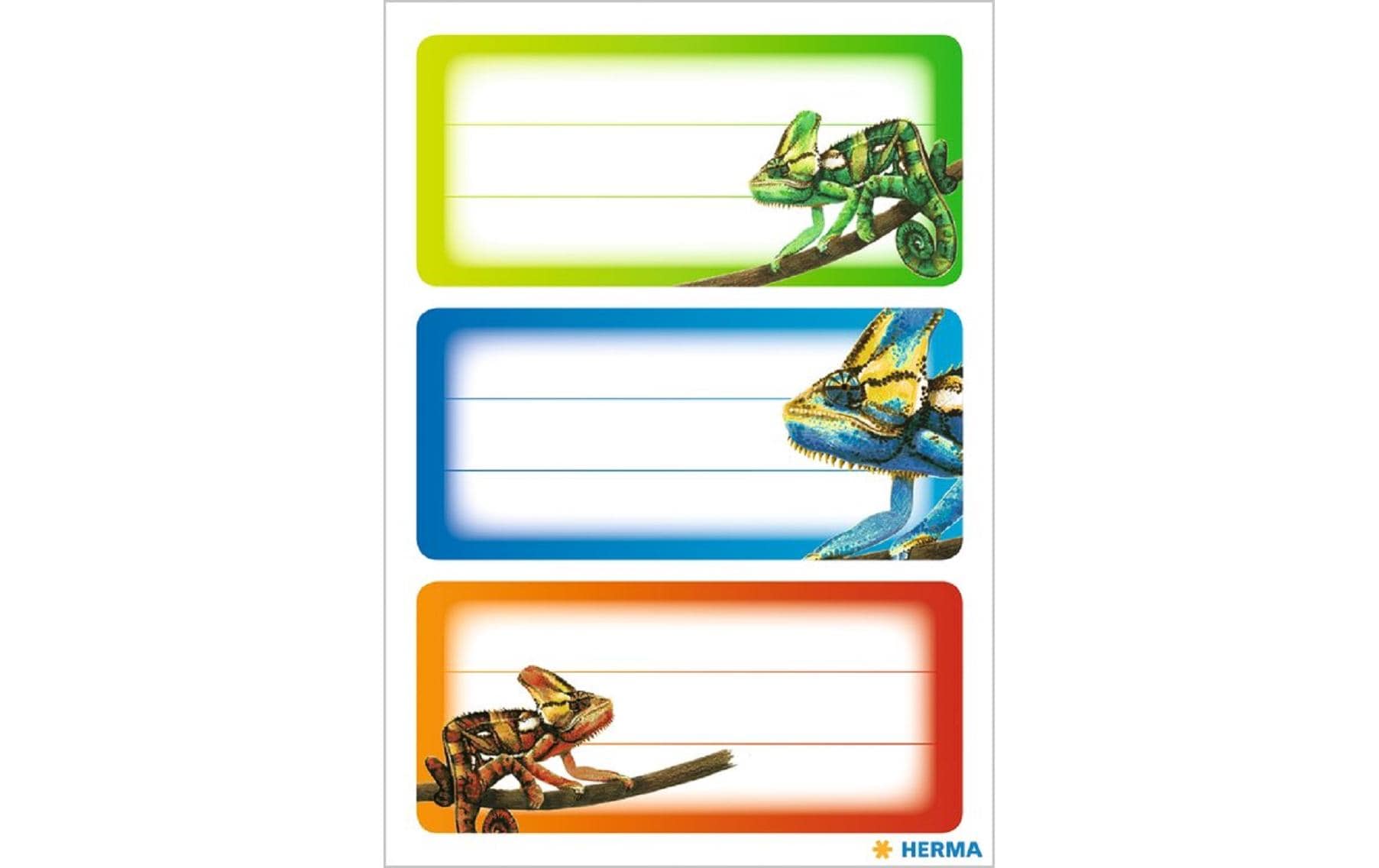 Herma Schuletiketten Gecko 9 Etiketten, 3 Blatt