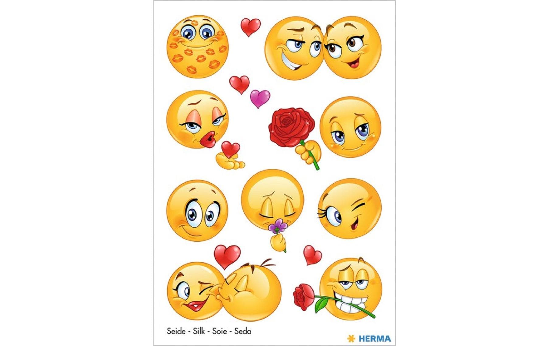 Herma Sticker Love Faces 1 Blatt, selbstklebend