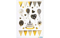 Herma Sticker Birthday Party Goldfolie 1 Blatt, selbstklebend