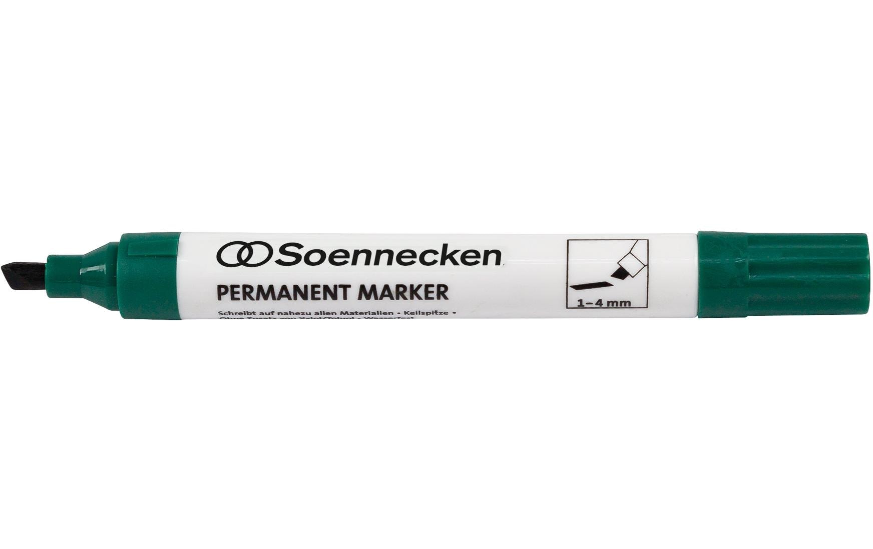 Soennecken Permanent-Marker Rundspitze 1-4 mm grün, 10 Stk