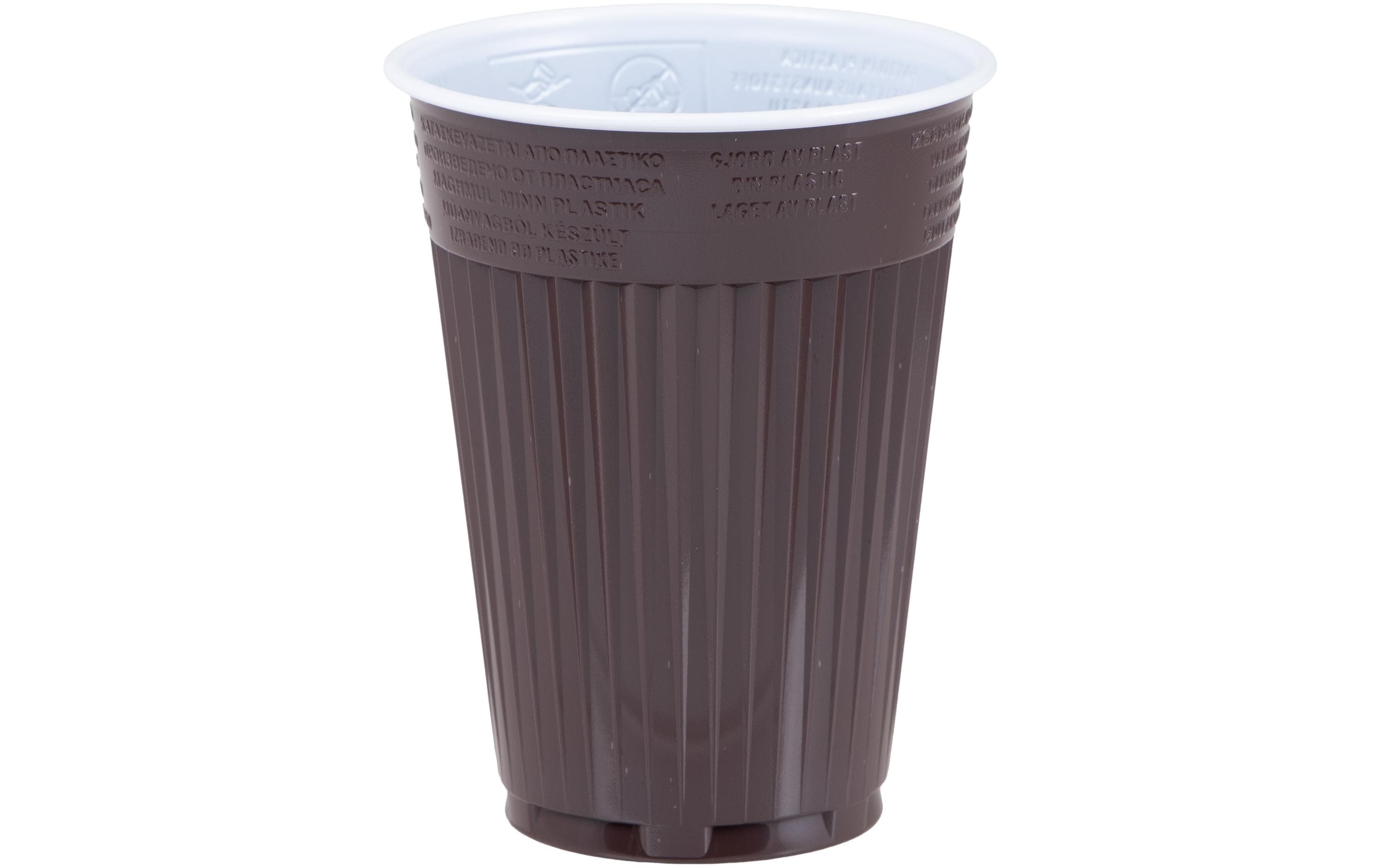Elco Automatenbecher 1.8dl 100 Stk, braun-weiss, PS / Polystyrol