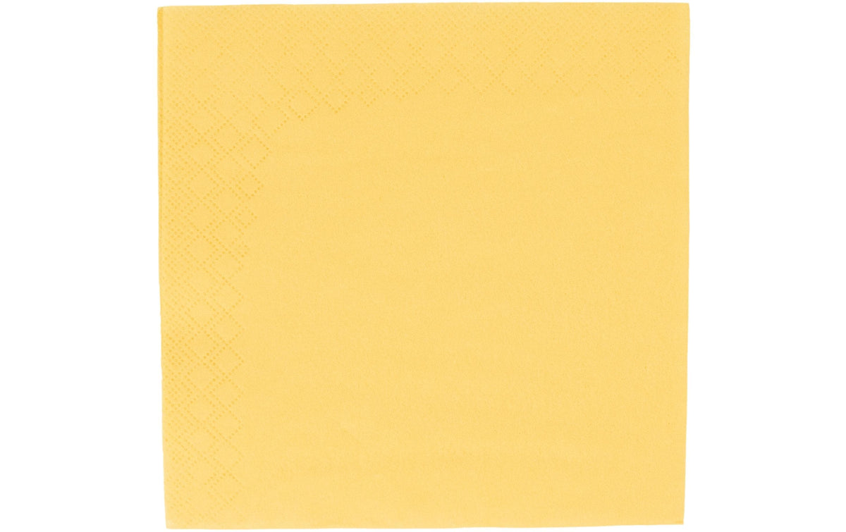 Elco Servietten 33 x 33cm gelb 100 Stk, 1/4 Falz, Zellstoff FSC