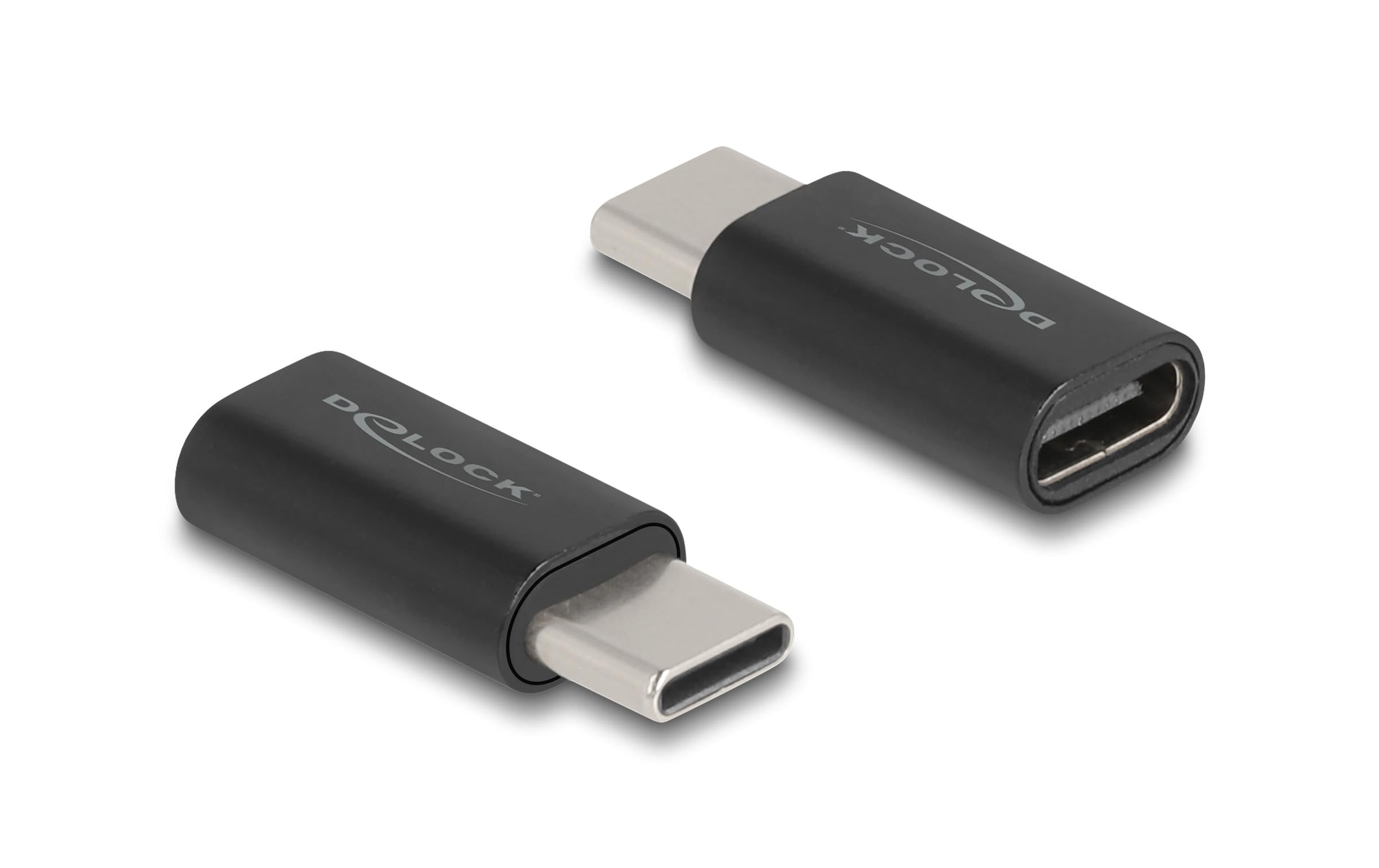 Delock USB3.2 Adapter SuperSpeed 10Gbps Typ-C Stecker/Buchse,schwarz