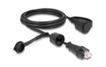 Delock RJ45 Stecker zu RJ45 Stecker Cat.6 IP68 staub& wasserdicht,Verschlusskappe,2m