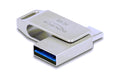 Delock USB3.2 USB-C+Typ-A Speicherstick 32GB, Metallgehäuse