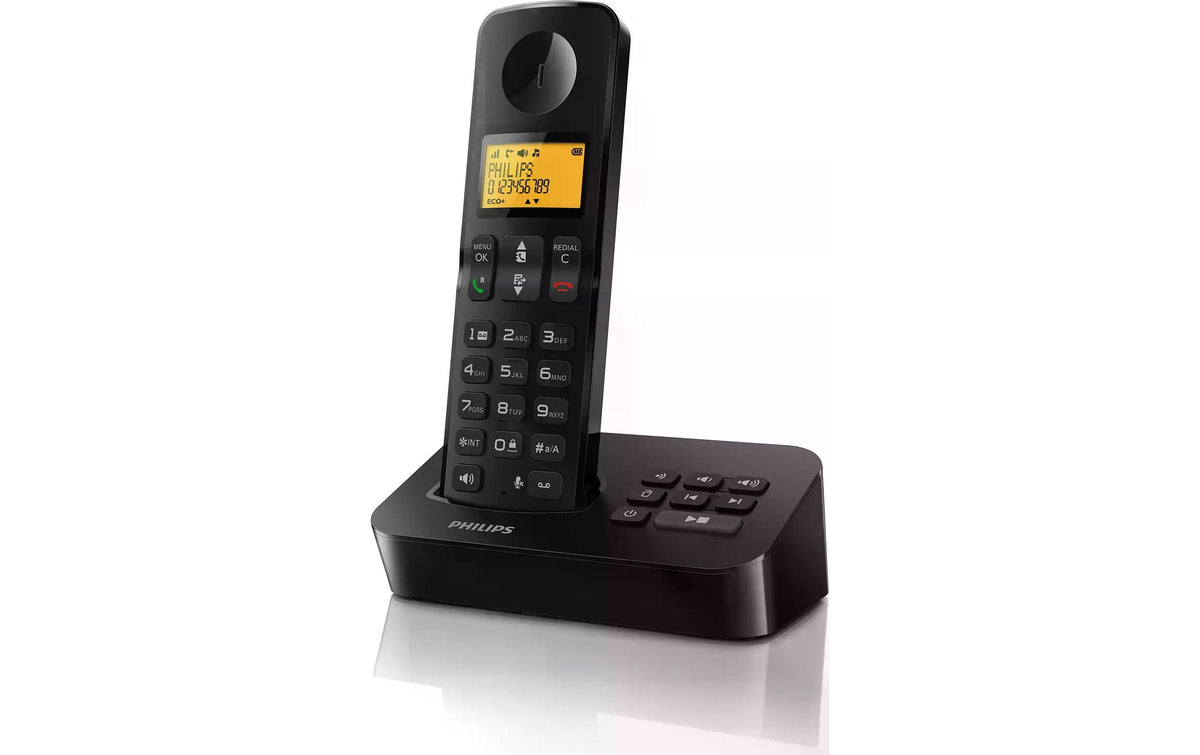 Philips D2651B Schwarz mit Anrufbeantworter 25min