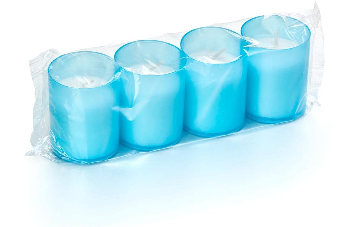 balthasar Kerzen Partylichter, 4 Stück Blau, Kunststoff, Brenndauer 15h, 5x6 cm
