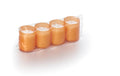 balthasar Kerzen Partylichter, 4 Stück Orange, Kunststoff, Brenndauer 15h, 5x6 cm