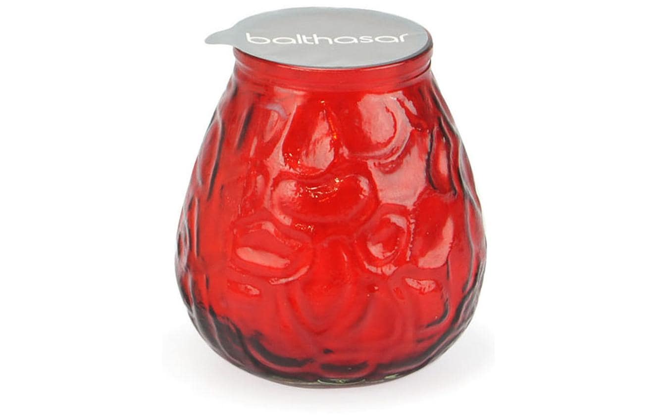 balthasar Kerze Amerikaglas, Rot Glas, 10x10.5 cm (DxH)