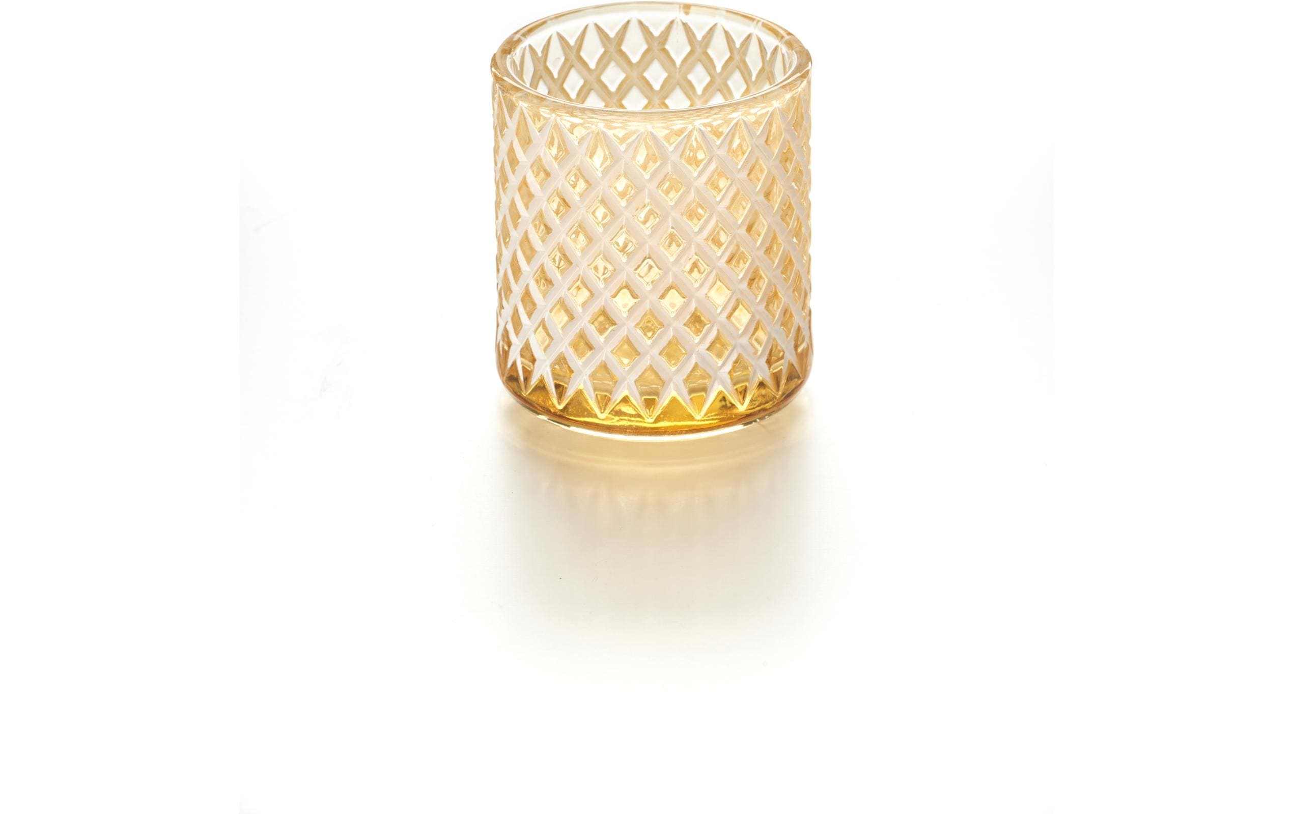 balthasar Windlicht Crystal, Orange Glas, 7.8x9 cm (DxH)