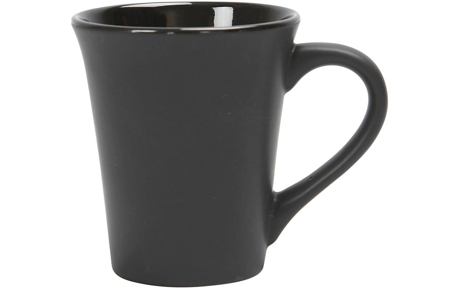 Creativ Company Tasse schwarz 1 Stück, H: 10 cm, D: 5.9 - 8.7 cm