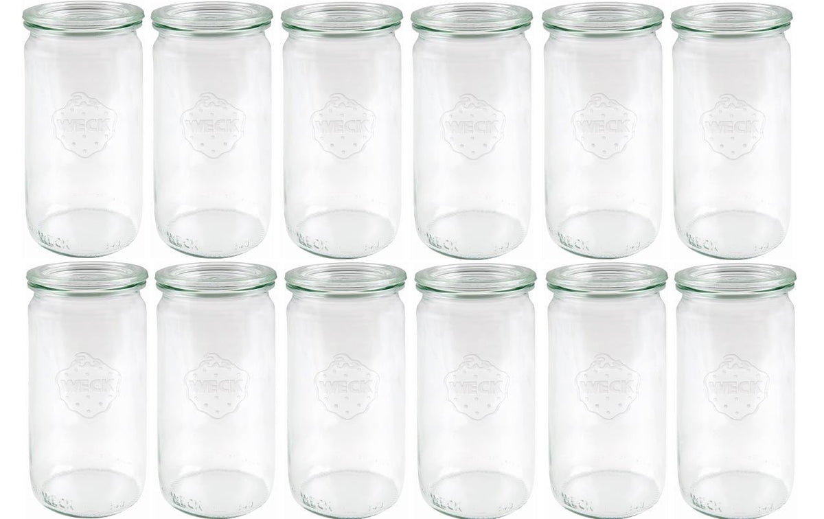 Weck, Einmachglas 340 ml, 12 Stück mit Deckel