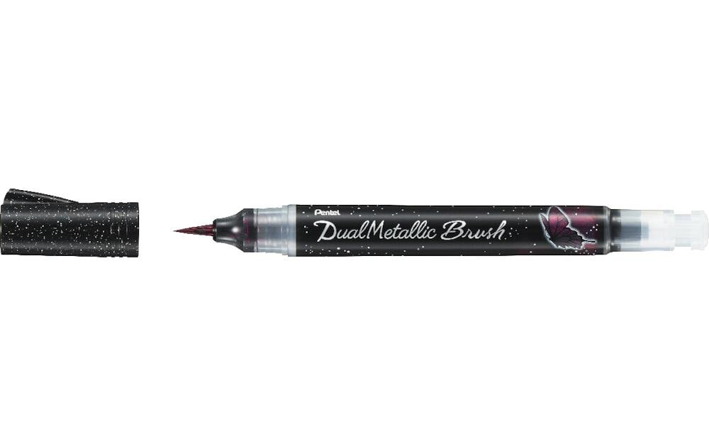 Pentel Pinselstift Dual Metallic Brush schwarz