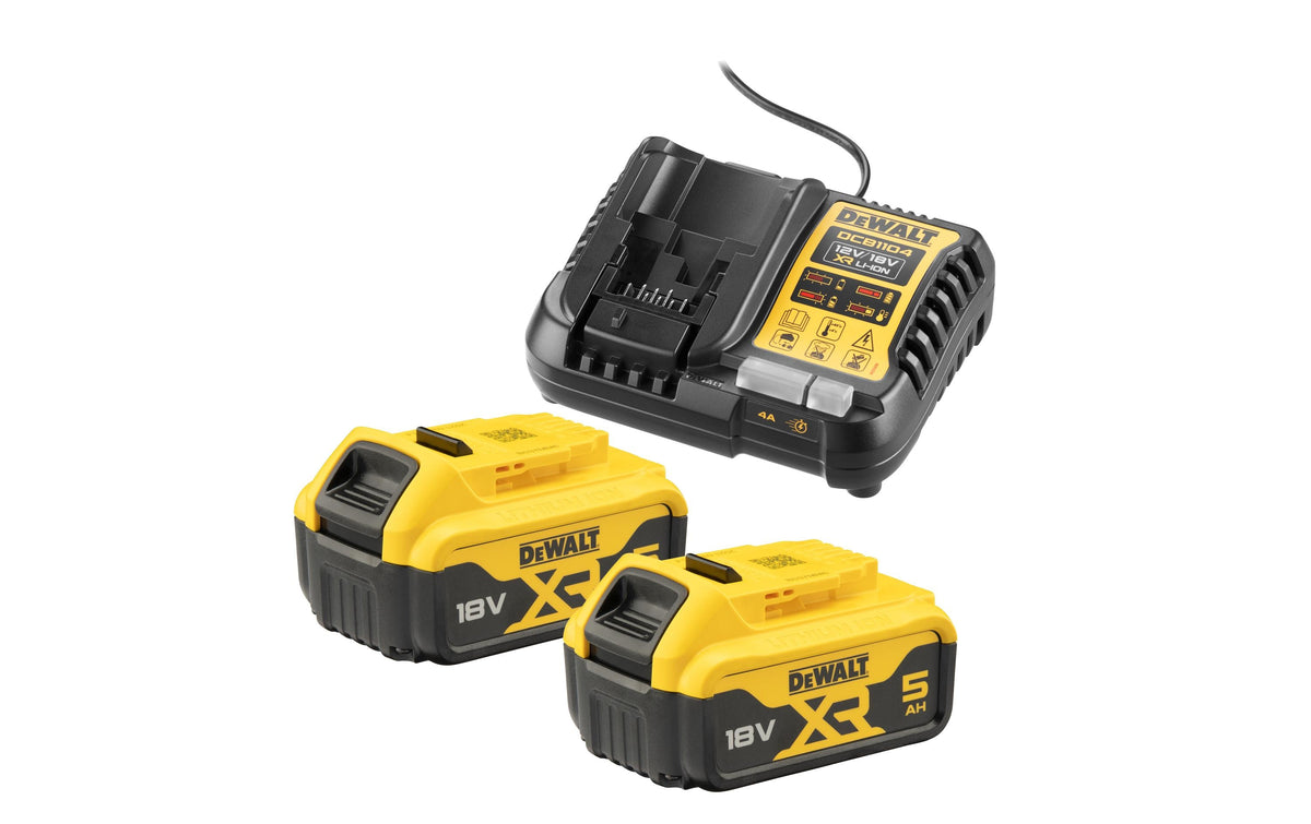 DeWalt 18V Akku-Starter-Kit 2x 5Ah + DCB1104