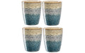 Leonardo Becher Matera 300ml beige/grau/bla 4 Stk., Keramik, 8x10cm