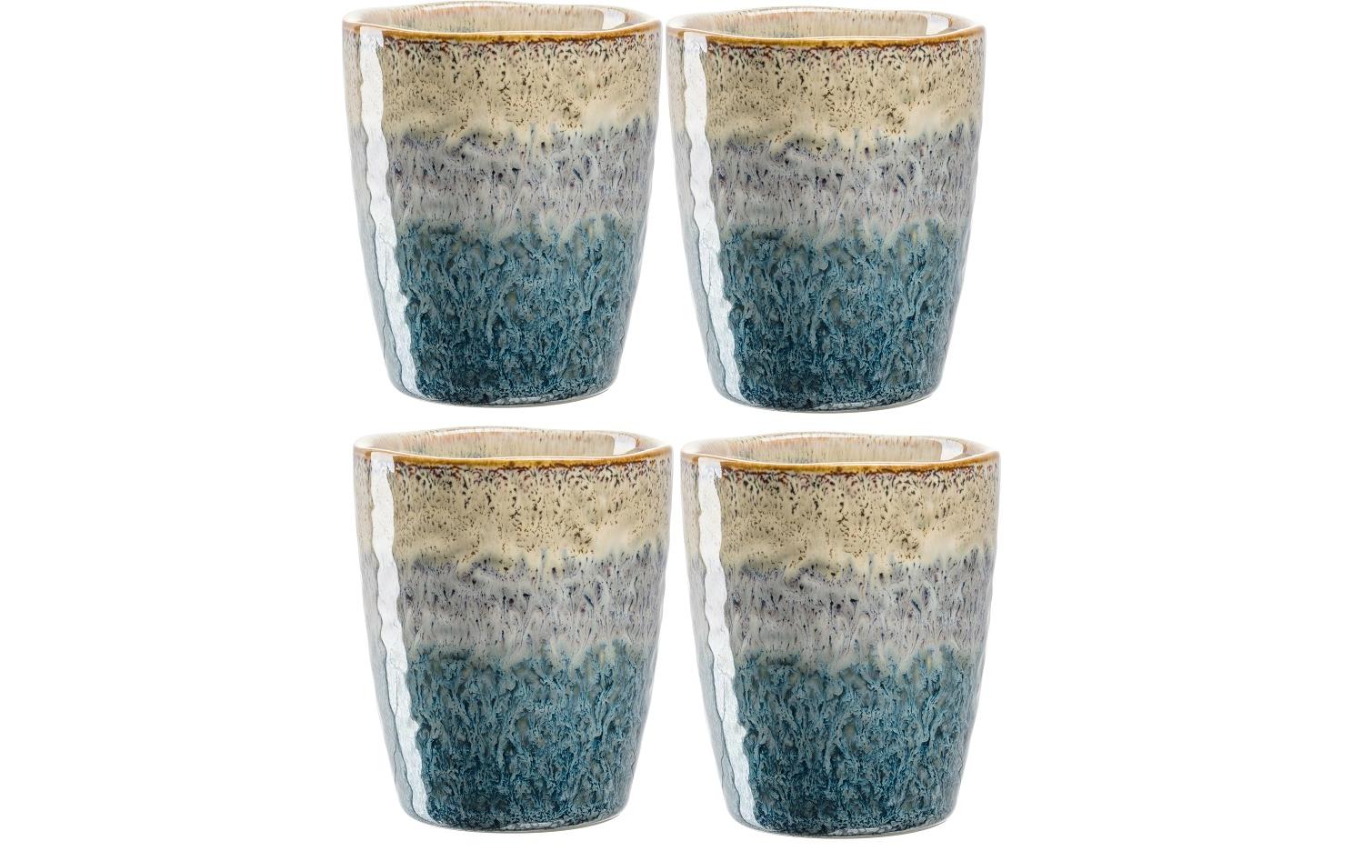 Leonardo Becher Matera 300ml beige/grau/bla 4 Stk., Keramik, 8x10cm