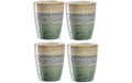 Leonardo Becher Matera 300ml beige/grau/grü 4 Stk., Keramik, 8x10cm