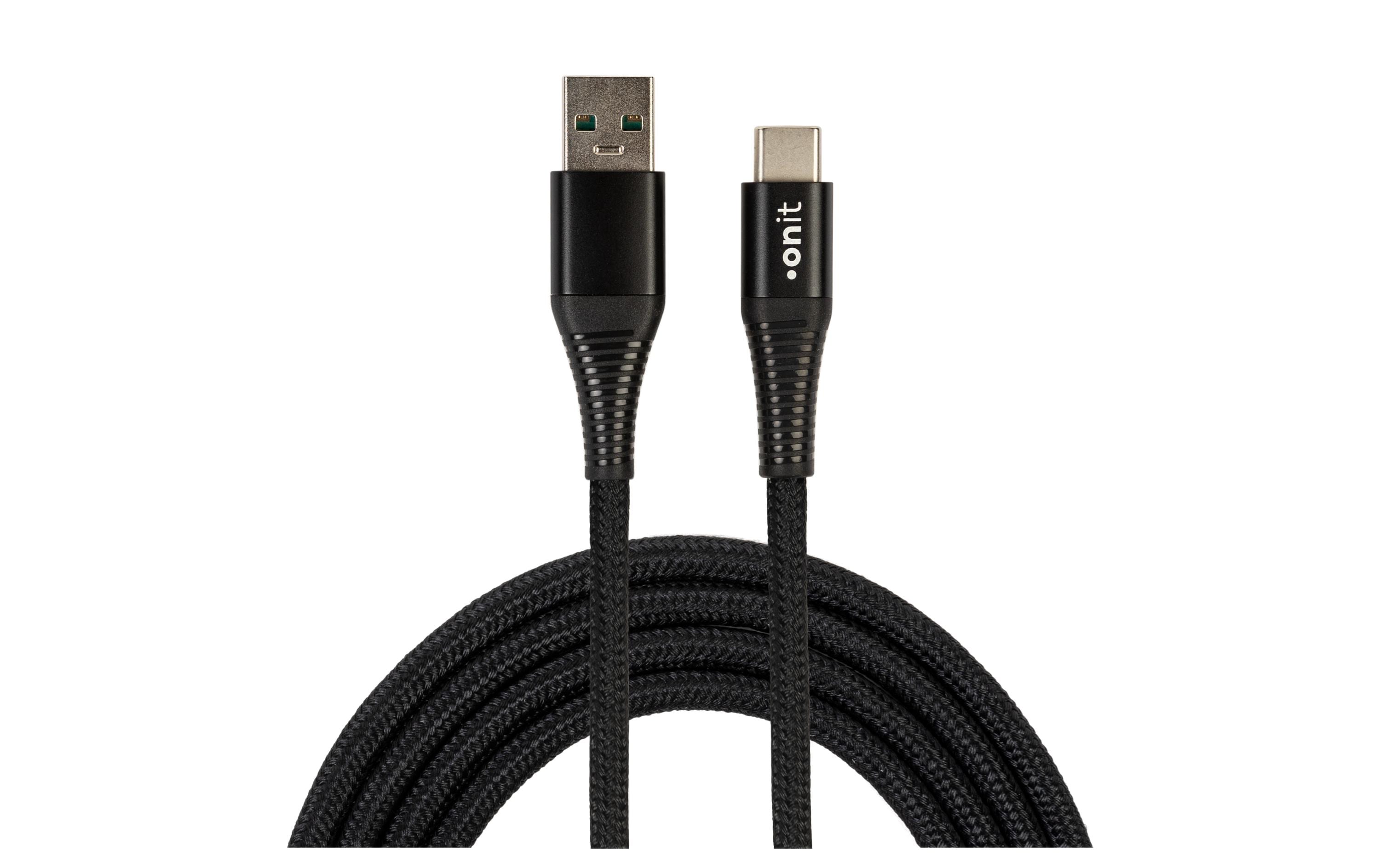 onit USB-Kabel basic A-C schwarz 1m USB 2.0 / 66W