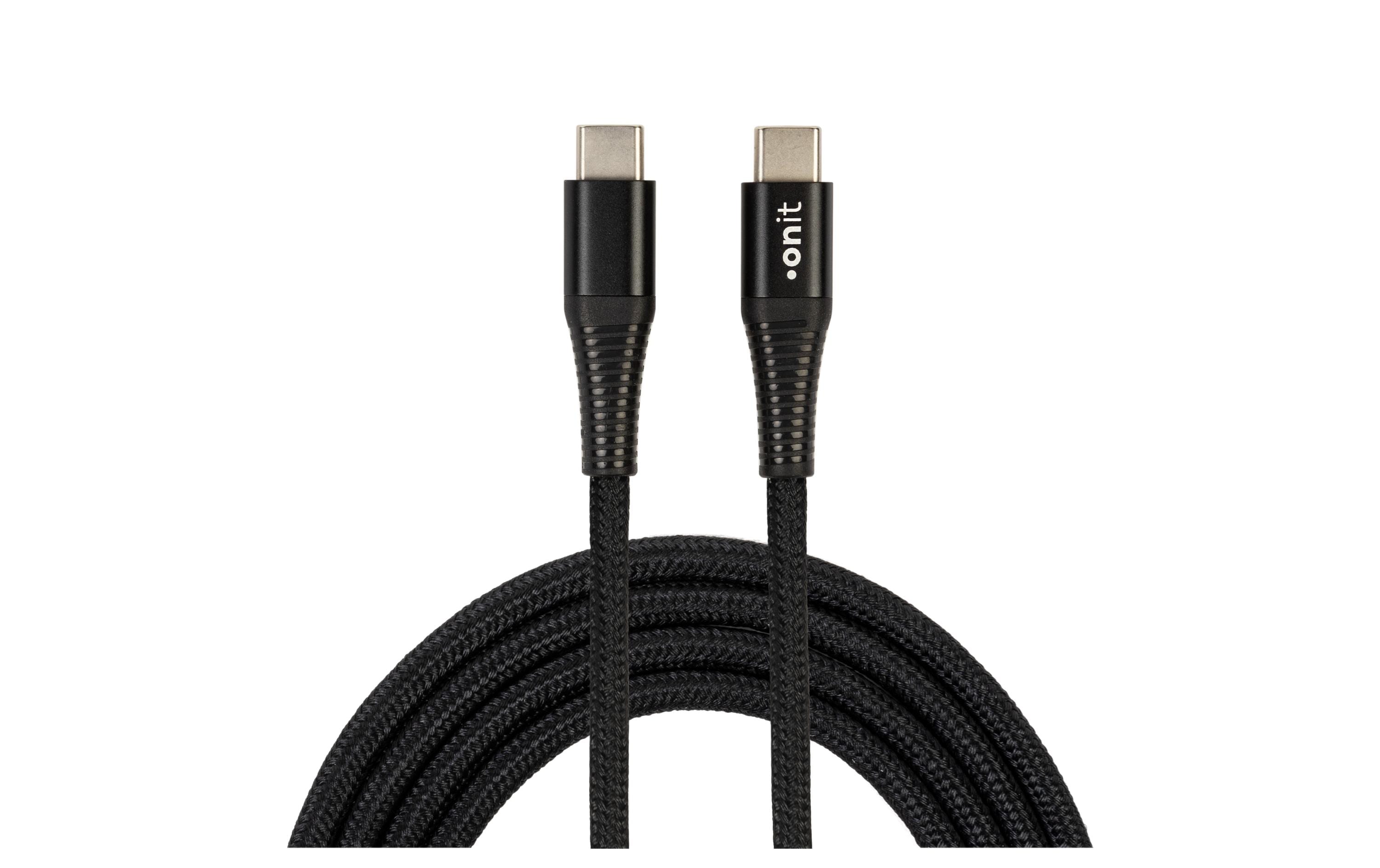 onit USB-Kabel basic C-C schwarz 1m USB 3.0 / 60W / 5Gbps
