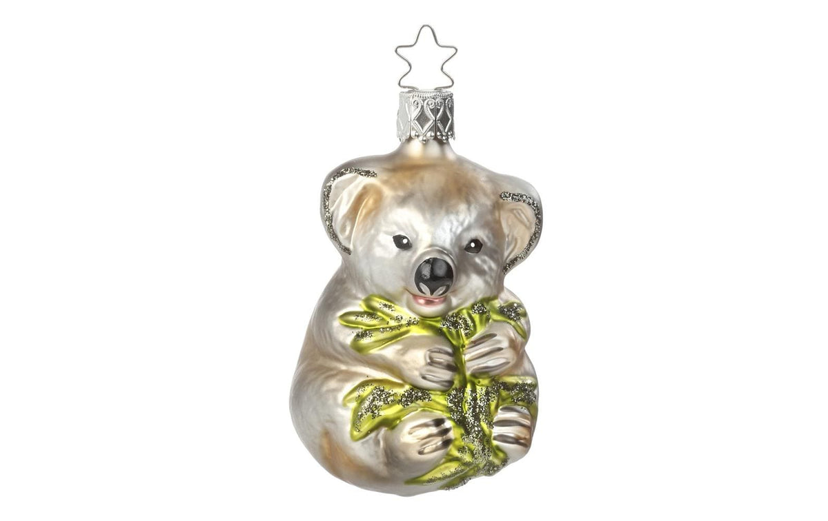 Inge Weihnachtskugel Koala Karlchen Glas, H: 8.5 cm, mundgeblasen