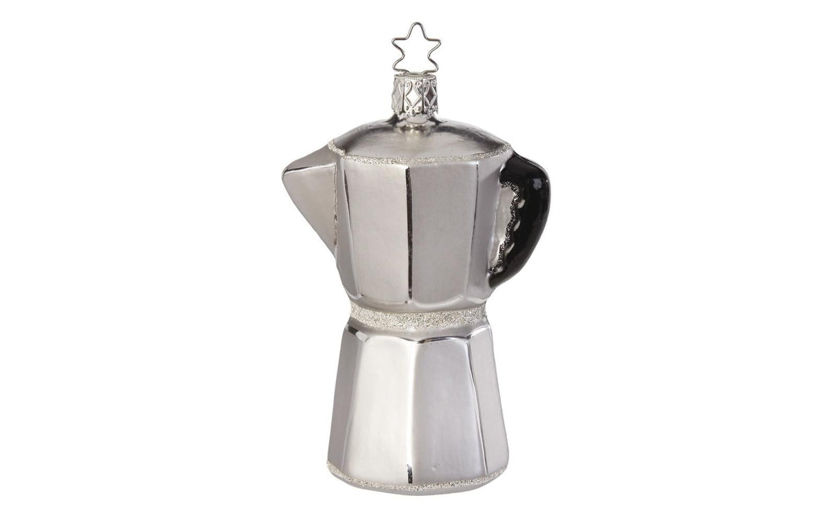 Inge Weihnachtskugel Espressokanne Bialetti Glas, H: 10.5 cm